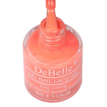 Debelle Gel Nail Polish Peach Pannacotta (Creamy Peach Nail Paint)|Non Uv - Glossy Finish |Chip Resistant | Seaweed Enriched Formula| Long Lasting|Cruelty And Toxic Free| 8Ml